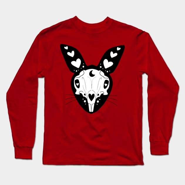 Skull bunny Long Sleeve T-Shirt by Jurassic Ink